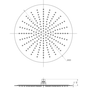 Верхний душ Lemark 400 круглый, хром (LM9483S)