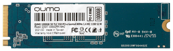 Накопитель SSD Qumo Novation TLC 3D 1Tb (Q3DT-1000GPP4-NM2)