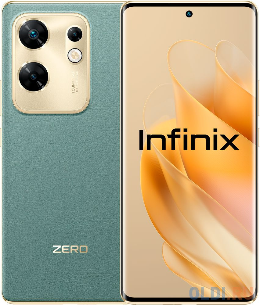Смартфон Infinix X6731B Zero 30 256Gb 8Gb зеленый моноблок 3G 4G 2Sim 6.78" 1080x2400 Android 13 108Mpix 802.11 a/b/g/n/ac NFC GPS GSM900/1800 GS