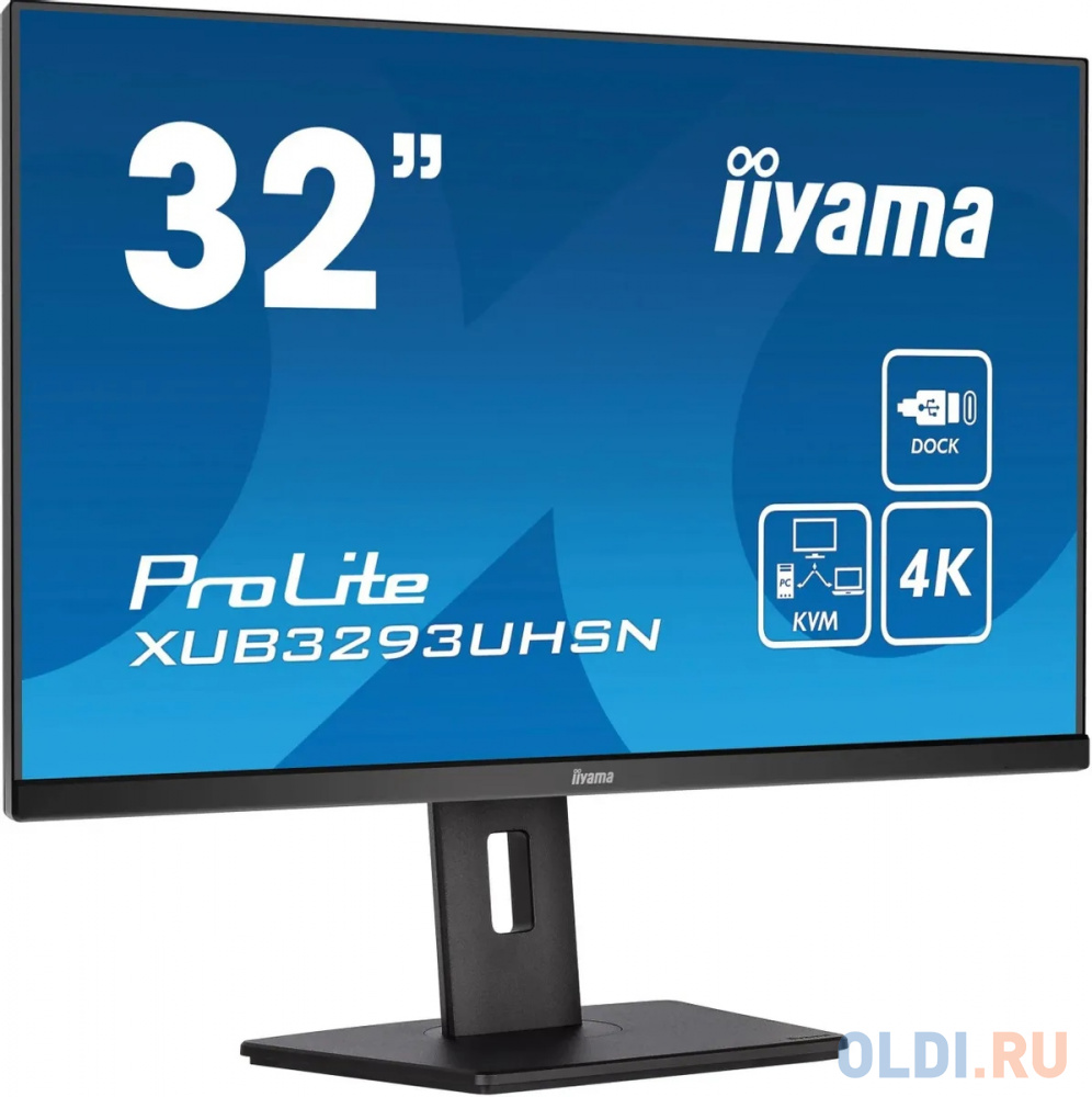 Монитор Iiyama 31.5" XUB3293UHSN-B5 черный IPS LED 4ms 16:9 HDMI M/M матовая HAS 1000:1 350cd 178гр/178гр 3840x2160 60Hz DP 4K USB 9.9кг