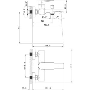 Смеситель для ванны IDDIS Bridge хром (BRDSB00i02WA)