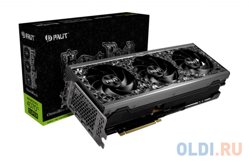 Видеокарта Palit PCI-E 4.0 RTX4070Ti SUPER GAMEROCK NVIDIA GeForce RTX 4070TI Super 16Gb 256bit GDDR6X 2340/21000 HDMIx1 DPx3 HDCP Ret