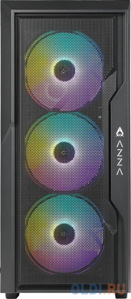 Корпус Azza Fighter черный без БП ATX 4x120mm 2x140mm 2xUSB2.0 1xUSB3.0 audio bott PSU в Москвe