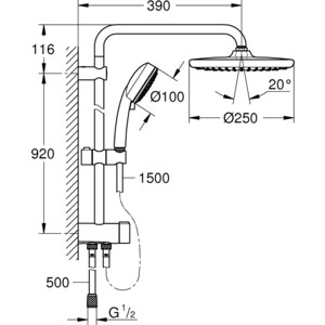 Душевой гарнитур Grohe Cosmopolitan system хром (26675000)