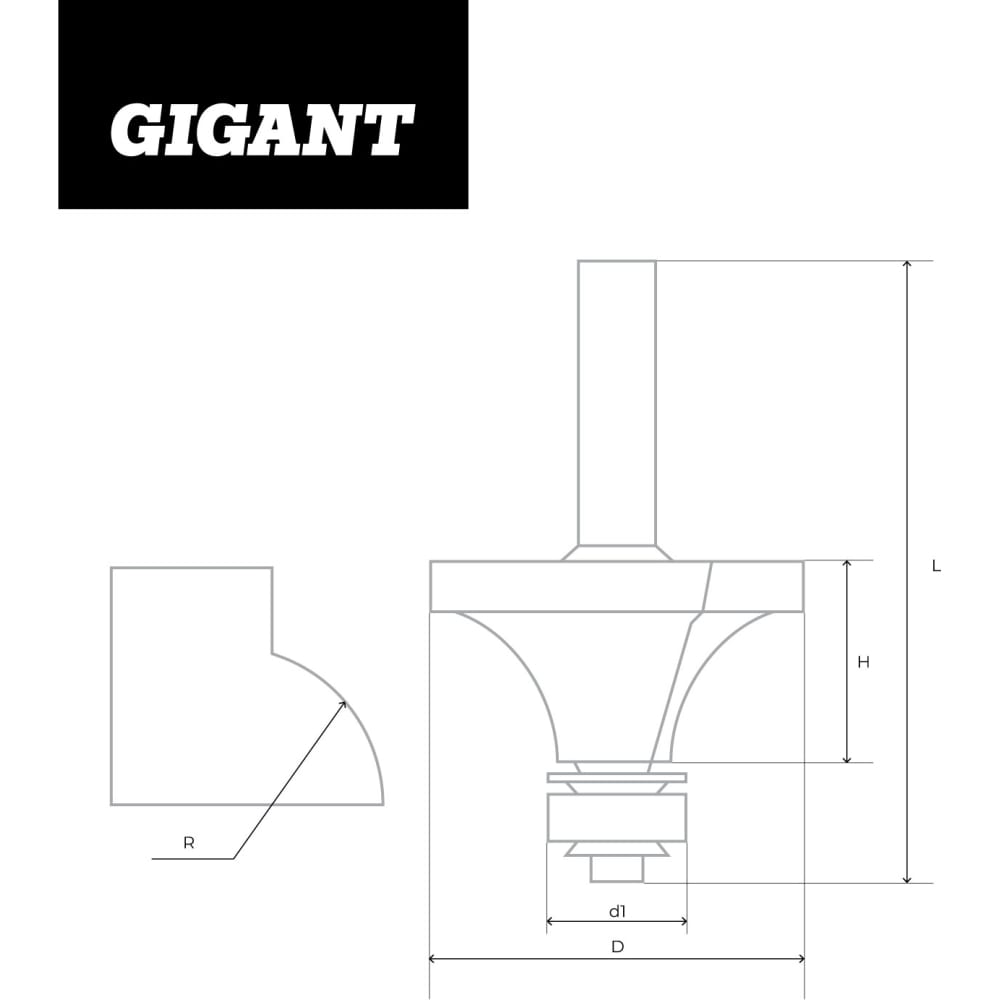 Кромочно калевочная фреза Gigant