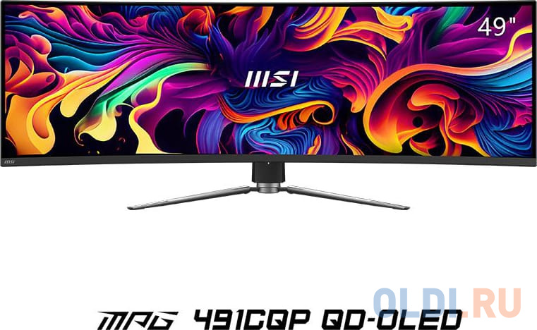 Монитор MSI 49" MPG 491CQP QD-OLED черный OLED LED 32:9 HDMI M/M матовая HAS Piv 1500000:1 1000cd 178гр/178гр 5120x1440 144Hz DP FHD USB 12.2кг в Москвe