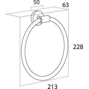 Полотенцедержатель Tiger Boston кольцо, брашированная сталь (3089.3.09.00)
