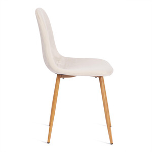 Стул TetChair Breeze (mod 4724) вельвет/металл 44x53x87 см Light beige (светло-бежевый) HLR1 / натуральный