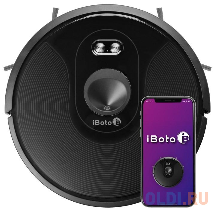 Робот-пылесос iBoto Smart C820W сухая влажная уборка чёрный