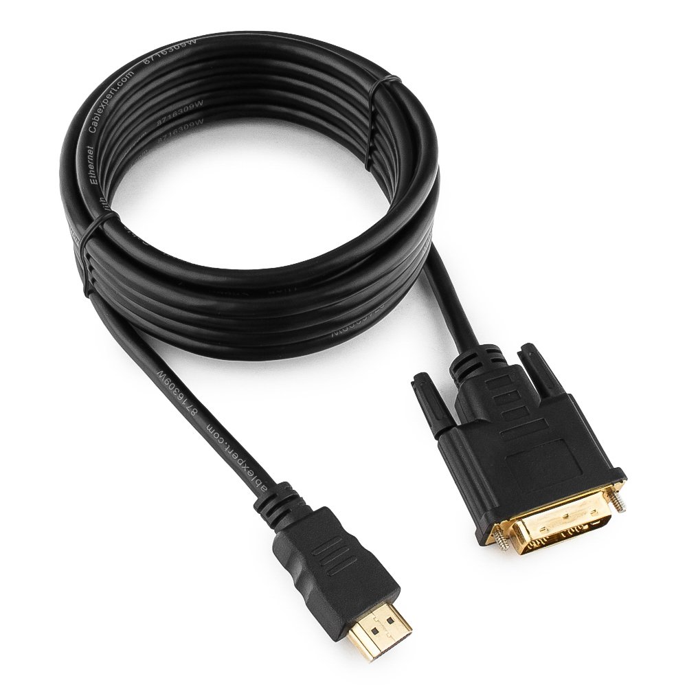 Кабель Gembird Cablexpert HDMI-DVI 19M/19M 3m Single Link Black CC-HDMI-DVI-10