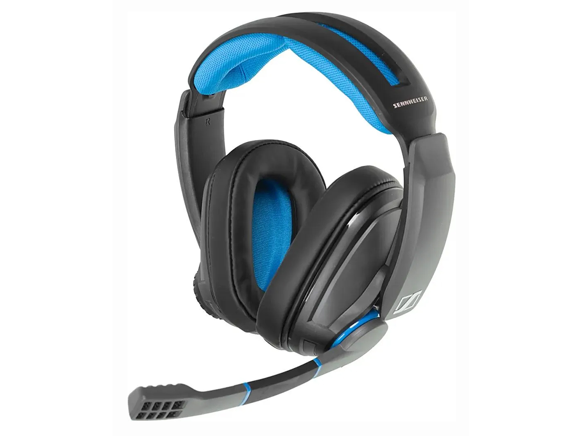 Гарнитура проводная EPOS Sennheiser Gaming Headset GSP 300, 2xMini jack, Черный/Синий 1000238