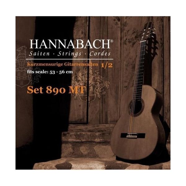 Струны Hannabach 890MT12 KINDER GUITAR SIZE нейлон для классической гитары 1/2