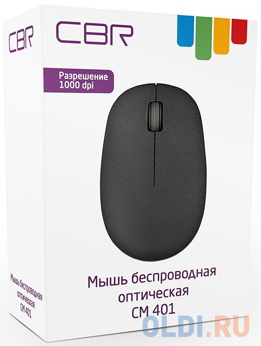 Мышь беспроводная CBR CM 401c чёрный USB + радиоканал