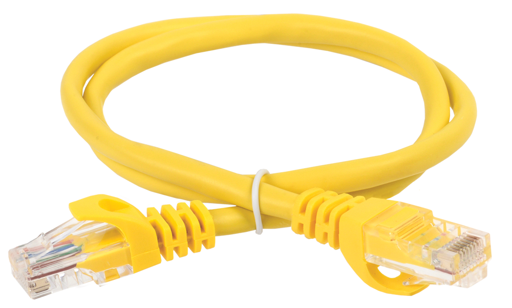 Патч-корд UTP кат.5e, 10м, RJ45-RJ45, желтый, ITK (PC05-C5EU-10M)
