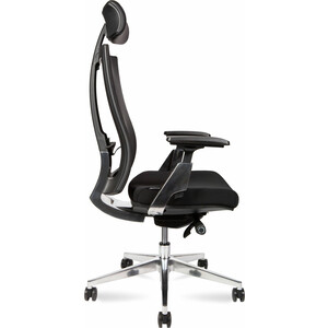 Офисное кресло NORDEN Vogue aluminium CH-203A-B-BB черный пластик / черная сетка / черная ткань / аллюминевая база