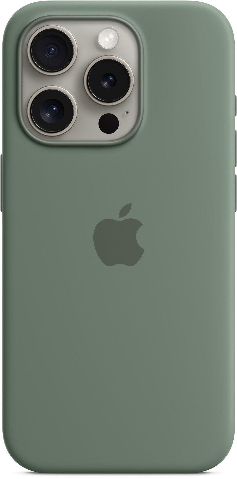Чехол-накладка Apple Silicone Case with MagSafe для смартфона Apple iPhone 15 Pro, силикон/микрофибра, зеленый (MT1J3FE/A)