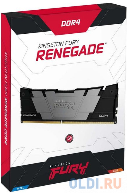 Память оперативная/ Kingston 8GB 4000MHz DDR4 CL19 DIMM FURY Renegade Black