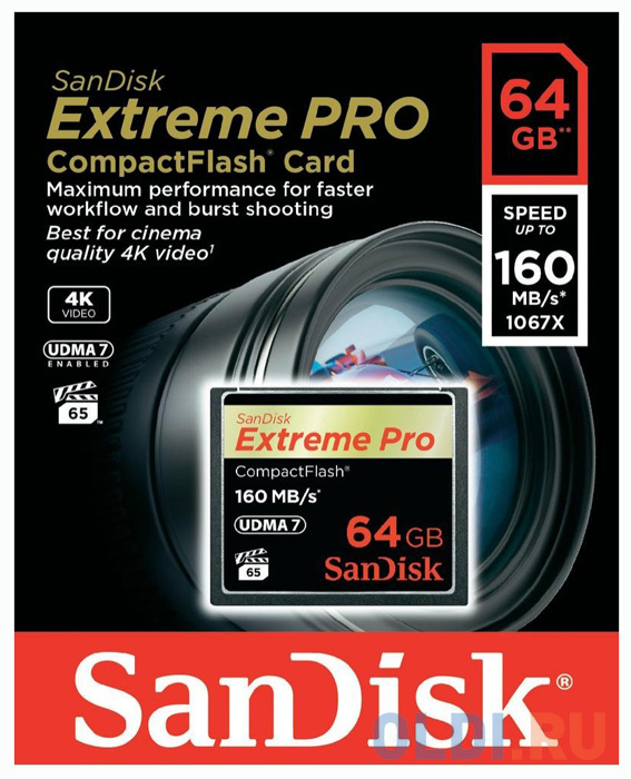 Карта памяти Compact Flash 64Gb SanDisk Extreme Pro UDMA 7 (SDCFXPS-064G-X46)