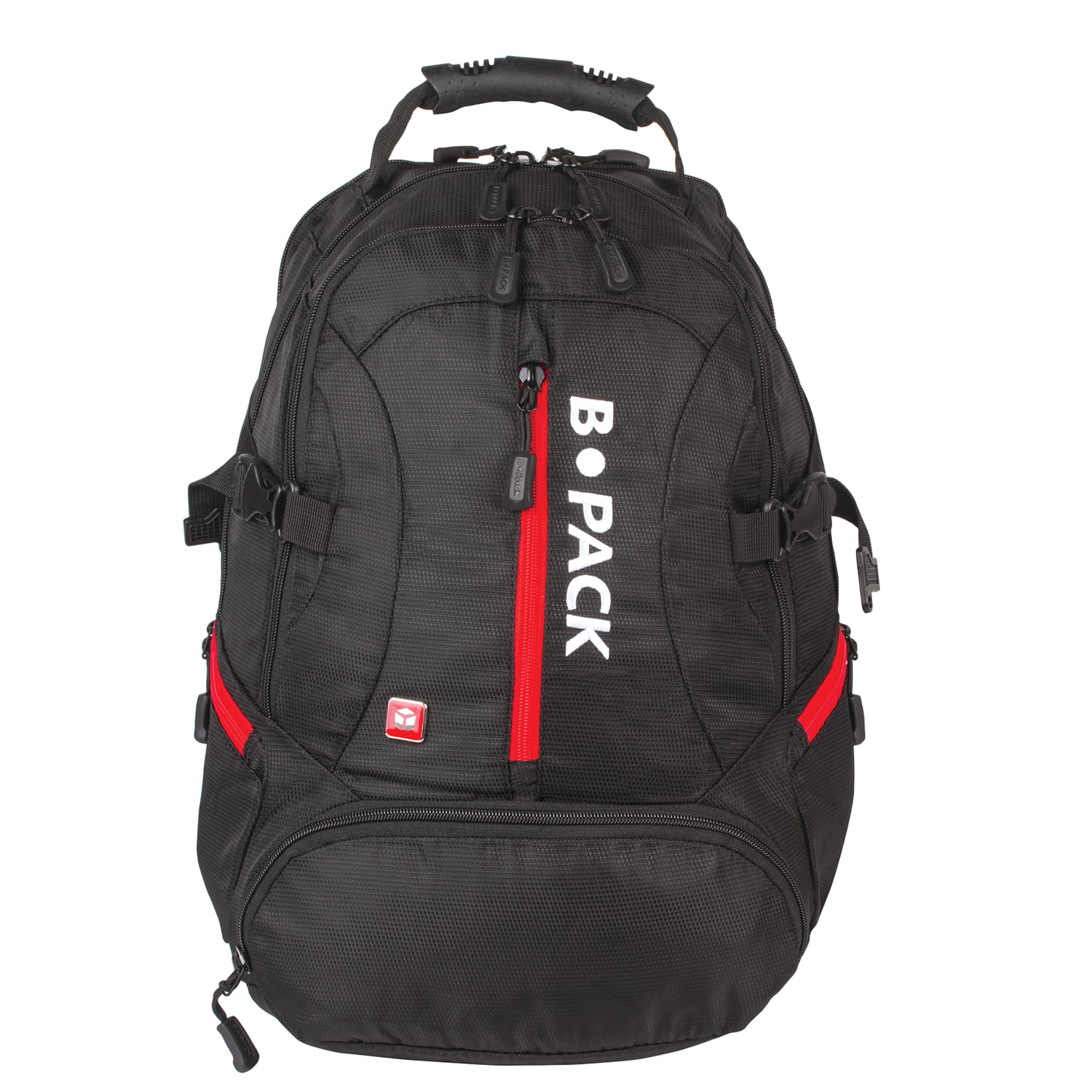 Рюкзак B-PACK S-03 (БИ-ПАК) универсальный, с отделением для ноутбука, увеличенный объем, черный, 46х32х26 см, 226949 в Москвe