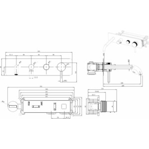 Смеситель для ванны Allen Brau Priority с механизмом, черный матовый (5.31A05-31)