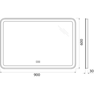 Зеркало BelBagno Spc-Mar 90х60 с подсветкой, сенсор, подогрев (SPC-MAR-900-600-LED-TCH-WARM)