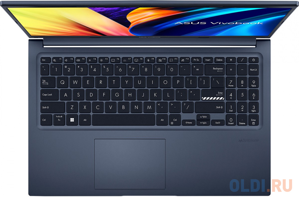 Ноутбук Asus VivoBook X1502ZA-BQ1858 Core i5 12500H 16Gb SSD512Gb Intel Iris Xe graphics 15.6" IPS FHD (1920x1080) noOS blue WiFi BT Cam (90NB0VX