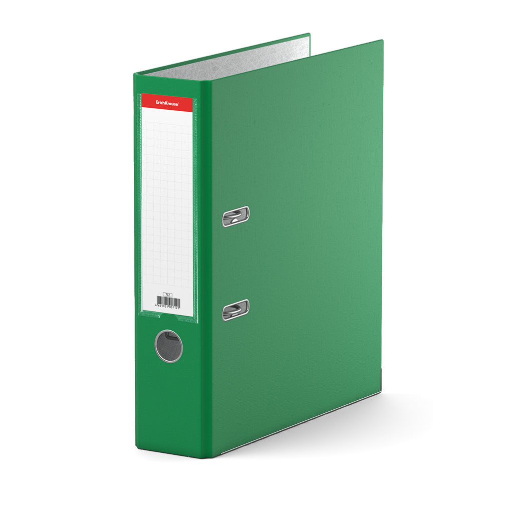 Папка-регистратор Erich Krause Business, А4, 450 листов, карман, комби (картон+бумвинил), зеленый (712)