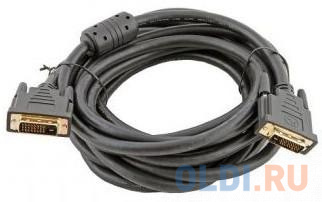 Кабель VCOM DVI-DVI Dual Link (25M-25M), 5m, 2 фильтра, позолоченные контакты <VDV6300-5M в Москвe