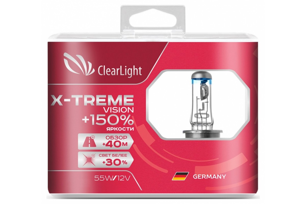 Лампа Clearlight H11 12V-55W X-treme Vision +150% Light (компл., 2 шт.)