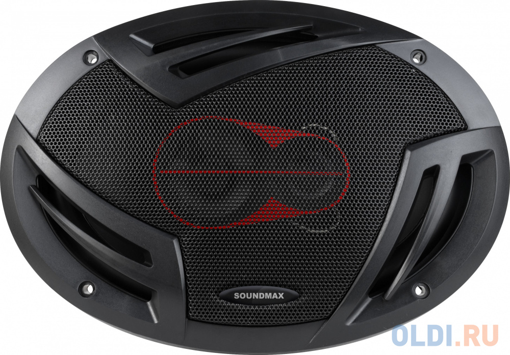 Колонки автомобильные Soundmax SM-CSV693 280Вт 94дБ 4Ом 15x23см (6x9дюйм) (ком.:2кол.) коаксиальные трехполосные в Москвe