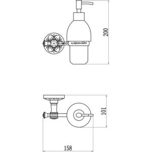 Дозатор для жидкого мыла Savol серия 58с бронза (S-005831C)