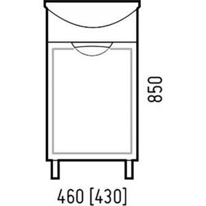 Тумба под раковину Corozo Монро 43х25 белая (SD-00000784) в Москвe