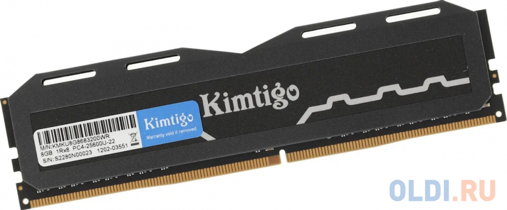 Память DDR4 8Gb 3200MHz Kimtigo KMKU8G8683200WR RTL PC4-21300 CL19 DIMM 288-pin 1.2В single rank