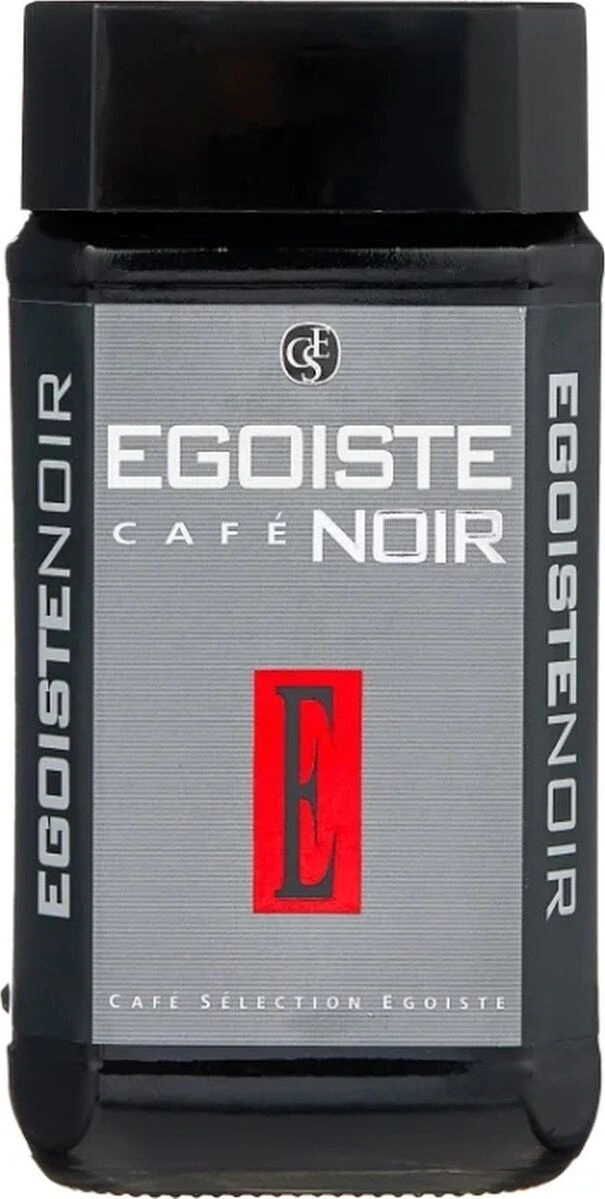 Кофе растворимый EGOISTE Noir 100 г, стеклянная банка, сублимированный