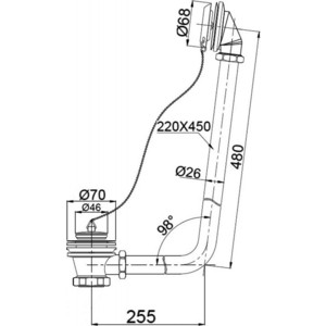 Слив-перелив BelBagno хром (BB567-OVF-CRM)