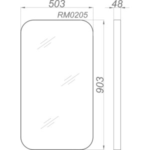 Зеркало Aqwella RM 50х90 белый (RM0205W)