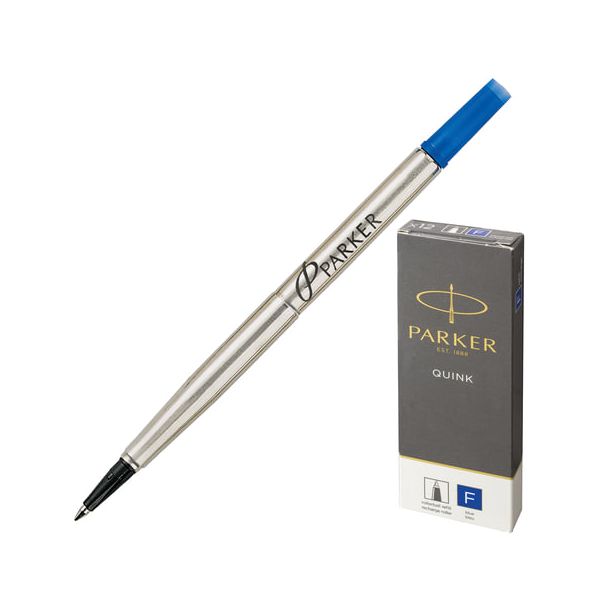 Parker Стержень для ручки-роллера, F, синий, 1950279