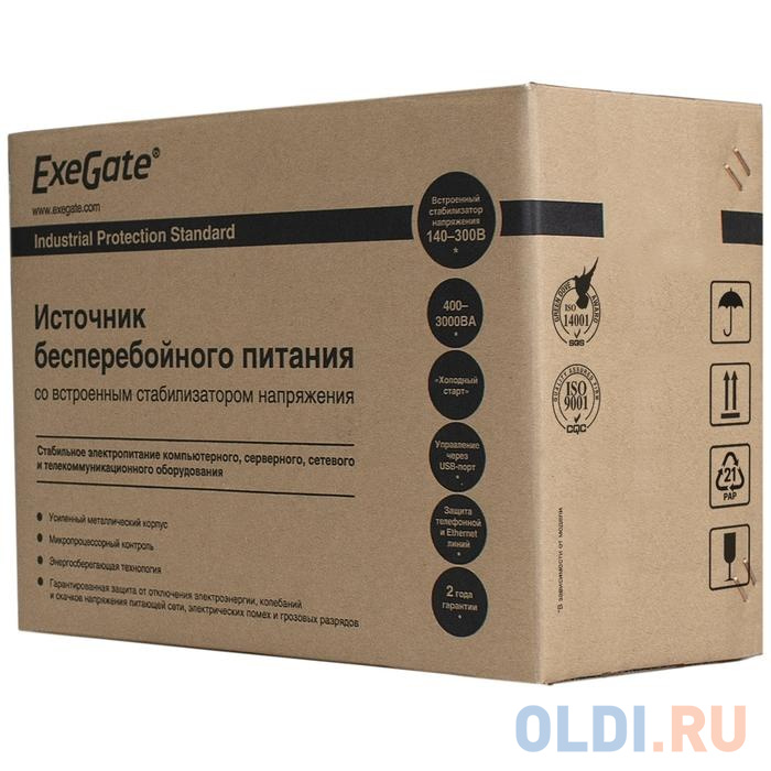 Exegate EP285538RUS ИБП ExeGate Power Back BNB-600.LED.AVR.C13.RJ <600VA/360W, LED, AVR,4*IEC-C13, RJ45/11, Black> в Москвe