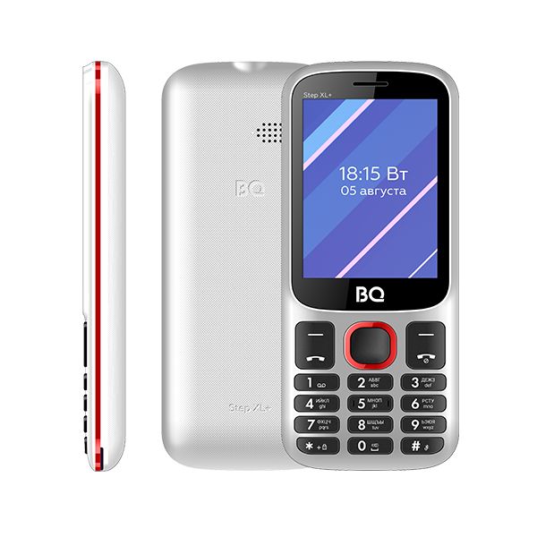Мобильный телефон BQ 2820 Step XL+, 2.8" TN, 32Mb RAM, 32Mb, 2-Sim, 1000 мА·ч, micro-USB, белый/красный
