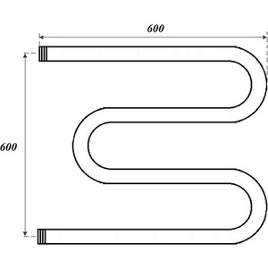 Полотенцесушитель водяной Point М-образный 600x600 (PN37666) в Москвe