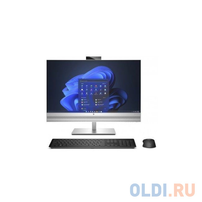 Моноблок HP EliteOne 870 G9 27" QHD i7 13700 (2.1) 16Gb SSD512Gb UHDG 770 Windows 11 Professional 64 GbitEth WiFi BT клавиатура мышь Cam серебрис