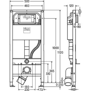 Инсталляция Viega Prevista Dry 8522 (771980)