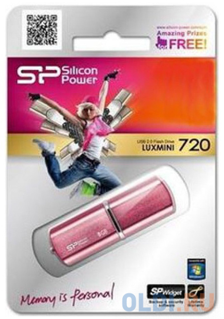 Флешка USB 64GB Silicon Power LuxMini 720 SP064GBUF2720V1H розовый