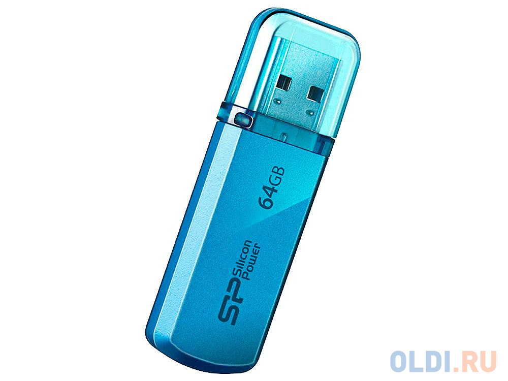 Внешний накопитель 64GB USB Drive <USB 2.0 Silicon Power Helios 101 Blue (SP064GBUF2101V1B) в Москвe