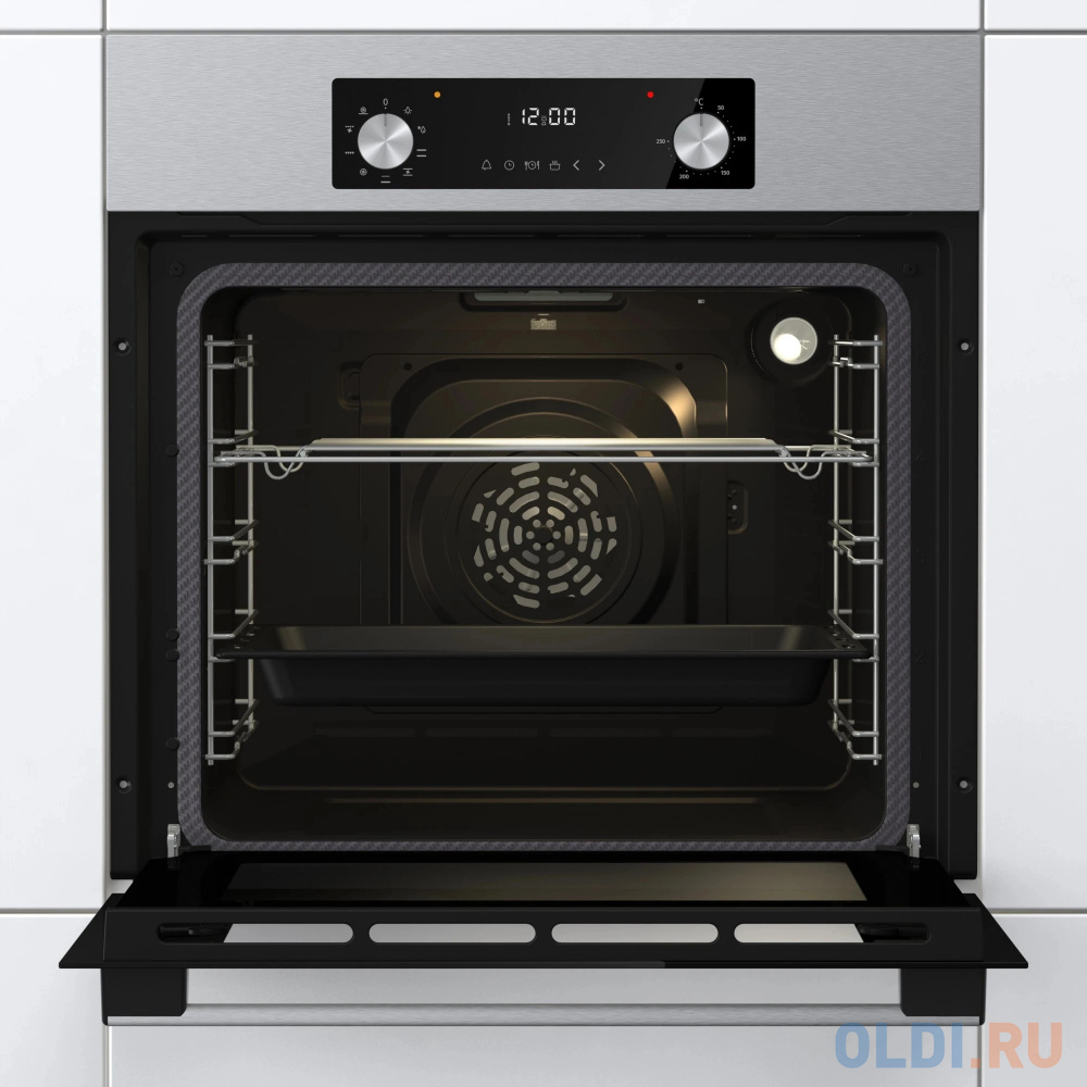 Духовой шкаф Электрический Gorenje BO6737E02NX черный в Москвe