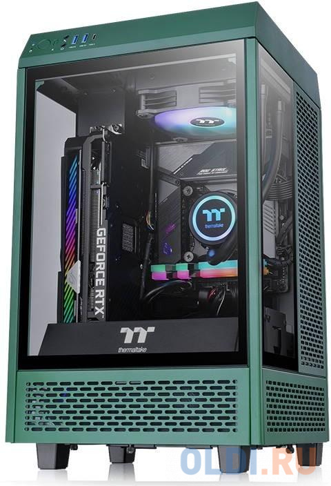 Корпус mini-ITX Thermaltake The Tower 100 Без БП зелёный