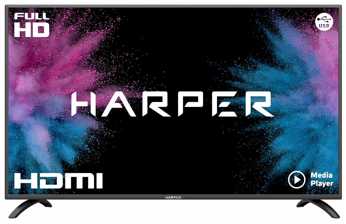 Телевизор Harper 43" 43F670T черный
