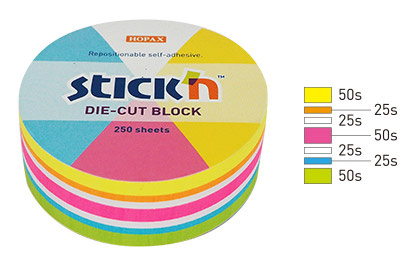 Блок самоклеящийся (стикеры) STICK`N, 250 листов, неоновый, ассорти (21830)