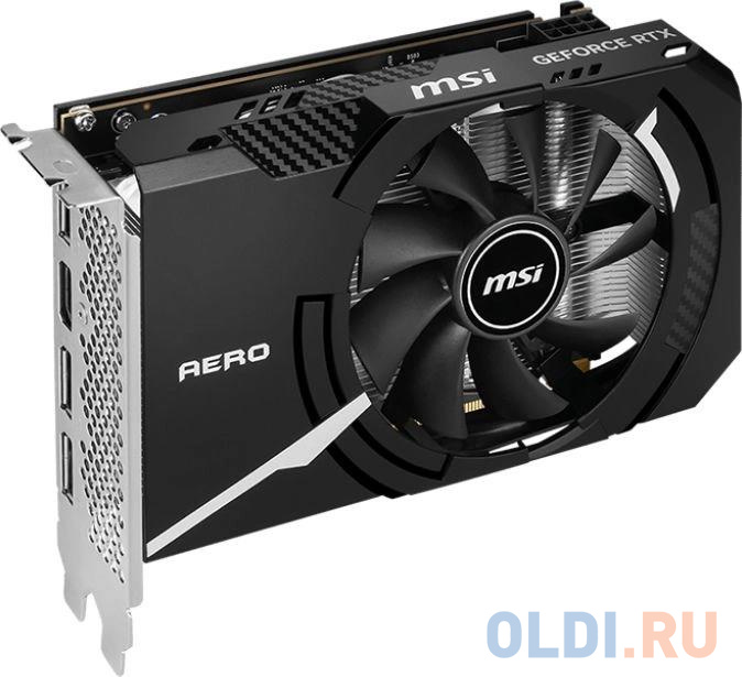 Видеокарта MSI RTX4060 AERO ITX 8G OC GDDR6 128bit 3xDP HDMI 1FAN ITX