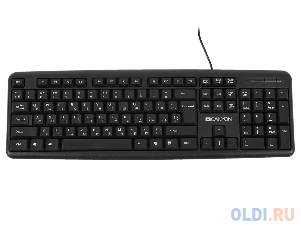 Клавиатура CANYON CNE-CKEY01-RU (Wired USB, 104 keys, Black в Москвe